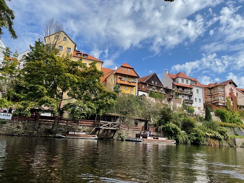 Cesky Krumlov is also beautiful from the river side