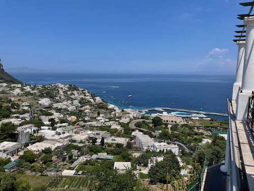The view from the downtown of Capri