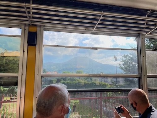 Volcano Vesuvius from the train